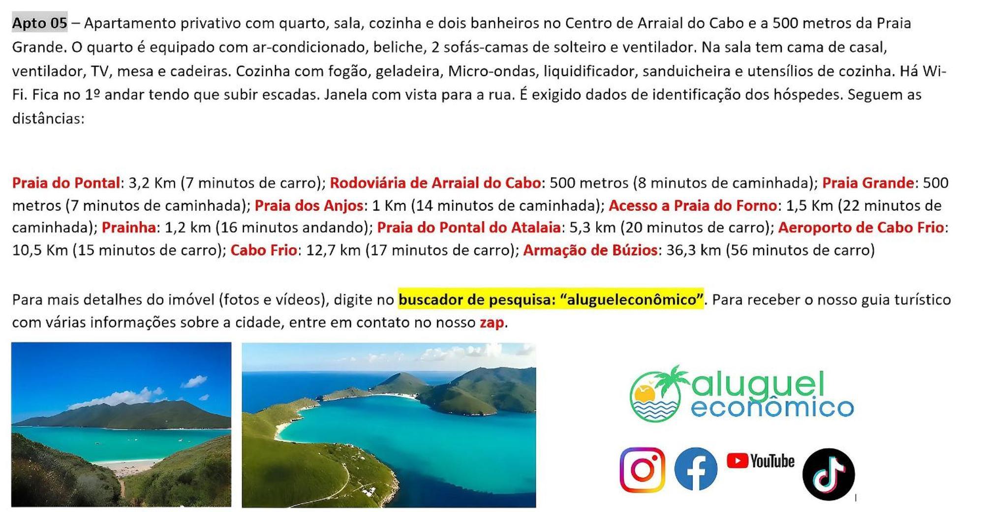 Arraial Do Cabo - Brisas Do Farol - Aluguel Economico Apartment Екстериор снимка